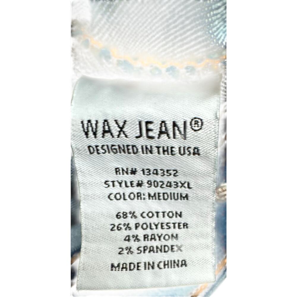 Wax Jean Classic Blue Denim Jacket Button Front Trucker Style XL - Picture 8 of 9